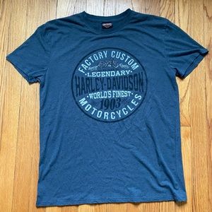 Size Large Factory Custom Harley Davidson Graphic T-shirt